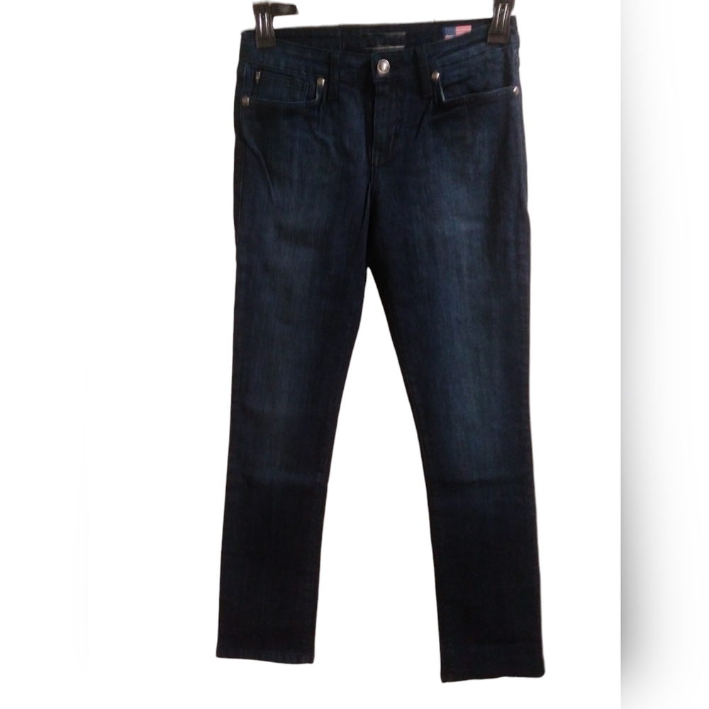 Navy Blue Straight Leg Jeans Classic Fit